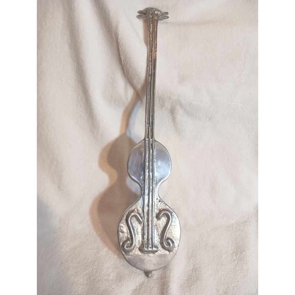 Violin Cello Instrument 12" SCULPTURE, Shelf Decor, Paperweight metal‎